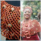 New arrival Coral-necklace bead Shawl for Nigerian/African Bride. Nigerian/African traditional wedding Accessories for Bride.