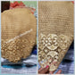 Gold Cord-lace fabric for making african garment. Sold per 5yds. Price is for 5yds. Nigerian guipure lace