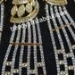 2pcs 22k electroplated Dubai  Gold necklace set. CZ dazzling stones setting. Necklace and earrings. Grate quality, excellent design.