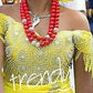 Fuchsia-Rosa. Stark perlenbesetztes Netz zur Herstellung von Blusen. Wird häufig von Igbo-/Delta-/Edo-Frauen für große Anlässe verwendet. Erhältlich in einer Länge von 1,8 Yards, bereits im Design für Ihre schöne Bluse