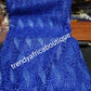 Clearance Item: Royal blue Cord-lace fabric. Soft texture. Nigerian Guipure-lace for making party outfit. Super swiss quality
