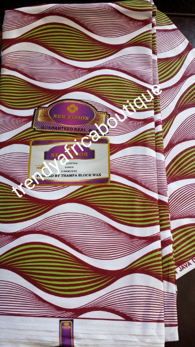 100% Quality African Wax print fabric. Ankara wax print for making various African outfits. Soft texture, excellent quality. Dold per 6yds