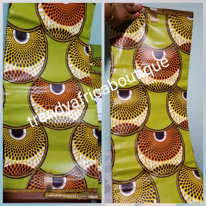 Veritable Supreme Java Wax Block fabric. 100% Cotton Nigerian Ankara for making various African dresses. Sold per 6yds. Only, price is for 6yds