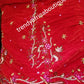 New Arrival Red  Original velvet fabric beaded and stoned. Use for Nigerian Bridal wrapper/traditional weddings ceremony. Igbo/Edo Bride wrapper in velvet. sold per 2.5yds, pricenis for 2.5yds