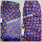 Special offer. Beautiful classic royalblue/ orange swiss dry  lace fabric. African/Nigerian Embroidery swiss lace fsbric for making party outfit. Sold per 5yds. Price is for 5yds