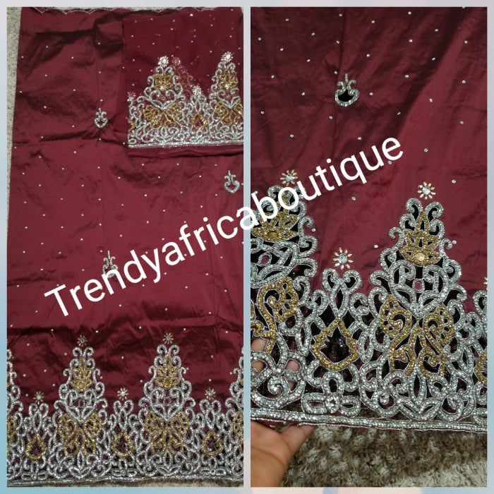 Luxury Wine VIP all over Crystal hand stoned George Wrapper. Nigerian ...