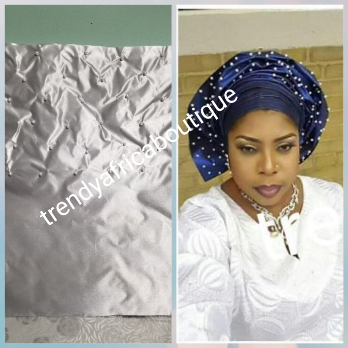 New colors now available Nigerian traditional gele (head wrap). 2 in 1 sago with beaded boarder. Sold per park, price is for the pack. There are 2 beaded sago in one pack. Easy to tie. Original quality. Aso-ebi order welcome