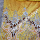 Ready to ship  Sweet musterd yellow crystal stoned/beaded Nigerian traditional Igbo Bridal George wrapper with matching net blouse.  5yds silk george + 1.8yds matching net blouse. Hand cut work with exclusive dazzling stone work. Niger/Igbo/delta wrapper