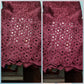 Wine color Swiss lace fabric. Latest Laser cut lace for African party Dress. Sold per 5yds. Price is for 5yds