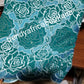 Sale: Beautiful quality Embroidery Swiss lace fabric. Mint green African wedding/ceremonial Lace fabric, embellished with white crystal stones. Sold per 5yds