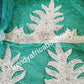 Top Quality Raw Silk George wrapper in light green Hand Beaded and stoned Indian hand made design George wrapper for Igbo/delta celebrant women. 6.7yds total