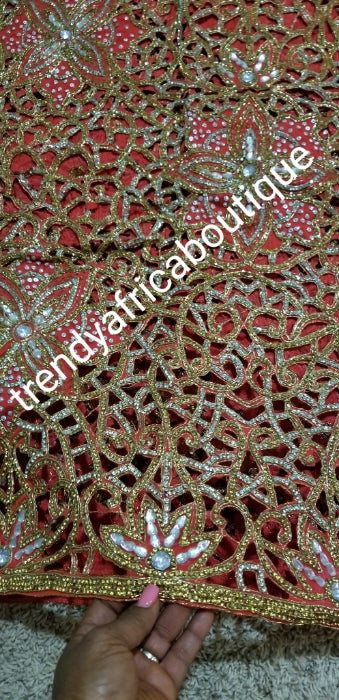 Red VIP/Celebrant Supper quality Silk George Wrapper for High society ...