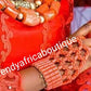 Coral Beaded Hand Glove for Nigerian Bride. Use for Traditional wedding ceremony by the Bride. One size fit all adult hand. Nigerian Bridal-accessories sold as a pair