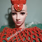 Young Bride accessories for Nigerian Traditional wedding ceremonies or cultural events.  head dress and shawl ( shoulder wear). On sale as a set. coral-necklace set