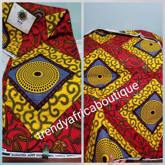 Quality African Wax print. 100% cotton Ankara for making fabulous African outfit for men and women. Sold per 6yards. Price is for 6yds