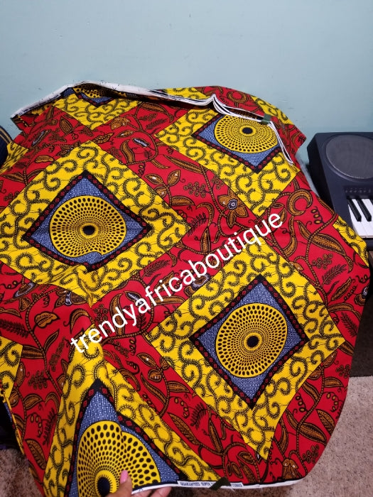 Quality African Wax print. 100% cotton Ankara for making fabulous African outfit for men and women. Sold per 6yards. Price is for 6yds