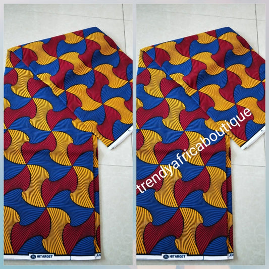 New arrival Guarantee African Veritable cotton wax print. Hollandaise Soft texture with quality design. Ankara was print in soft texture, Sold as 6yards. Luxuriouse quality