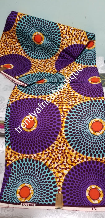 Veritable African cotton wax print fabric. Sold per 6yds. Price is for 6yds soft texture, excellent quality
