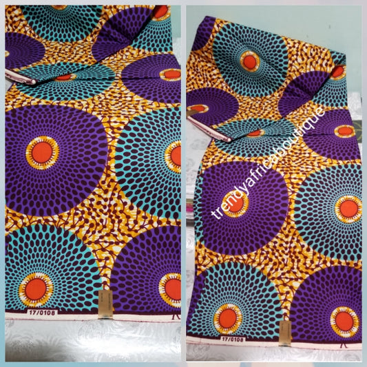 Veritable African cotton wax print fabric. Sold per 6yds. Price is for 6yds soft texture, excellent quality