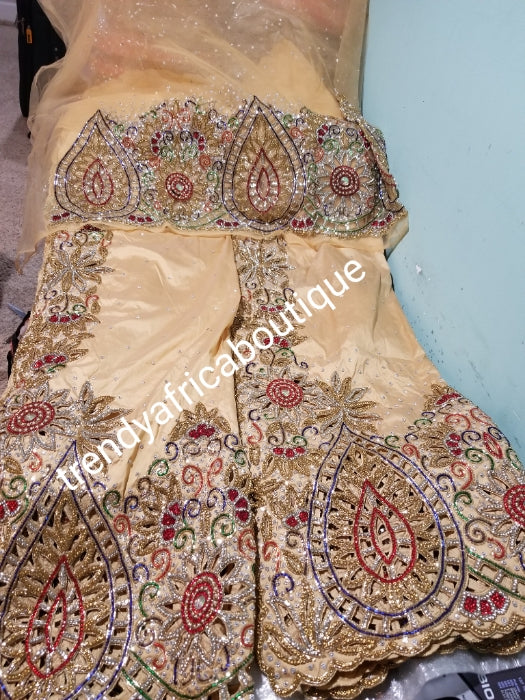 GOLD VIP Celebrant Nigerian women George wrapper. Stoned to perfection ...