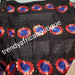 Latest design: Original quality African Swiss Voile Lace fabric black/Red/royalblue for making party dress. Beautiful black sold design black is 5yds + 1.8yds red voile for black combinations. Sold together as a set.