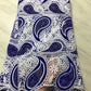 Special offer; Classic  Cord-lace fabric white/velvet royal blue color. Latest guipure-lace embellished with dazzling crystal stones. Sold per 5yds, price is for 5yds. Nigerian party fabric. Original quality