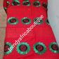 Latest design: Original quality African Swiss Voile Lace fabric Red/Green combination fabric for making Africans  party dress. Soft Red lace in 5.5yds + 2yds green voile for blouse combinations. Sold together as a set.