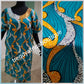 Embriodered and stoned multi color Ankara-kaftan, short dress embellished with shinning Swarovski stones to perfection! Fit Burst 44" and Full lenght 43". Made with Quality Ankara/stoned work.