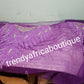 Purple Heavily-beaded net for making blouses. Popularly use by Igbo/Delta/edo women for making modern blouse for big Occasions. Comes in 1.8yds lenght already design for your beautiful blouse