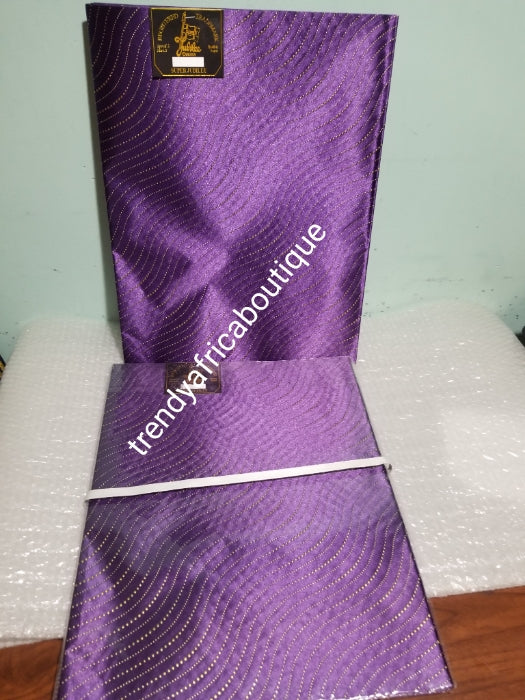 New arrival purple 2 in 1 pack Sago gele head tie for Nigerian head wrap. Beautiful design. Soft texture, easy to tie into beautiful Nigerian party gele. Excellent quality. Sold as a park