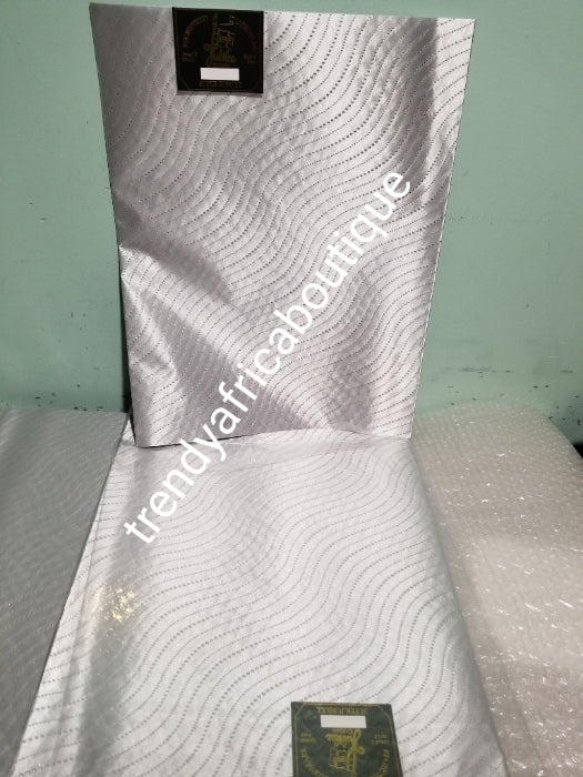 New arrival Silver 2 in 1 pack Sago gele head tie for Nigerian head wrap. Beautiful design. Soft texture, easy to tie into beautiful Nigerian party gele. Excellent quality. Sold as a park