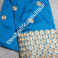Hot sale! Original quality indian Embroidery Silk George wrapper for Nigerian party dresses. Indian-george. Beautiful turquoise Blue/gold embroidery design. Sold per 5yds. And price is for 5yds. Feel the difference in Quality!!