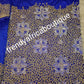 Back in stock, Royal blue handcut crystal stoned VIP Madam silk George. Igbo women traditional celebrant George wrapper  with blouse. 1.8yds net for blouse 2 wrapper ready for use.