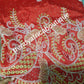 Quality Red embroidered and stoned silk George wrapper.  Top quality Indian-George for making Nigerian/African party dress, wrapper and more.  5yds silk George + 1.8yds matching net blouse. Contact us if you are interested in Aso-ebi order