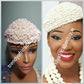 Ivory color Nigerian Traditional wedding Bridal Beaded cap. Edo/Igbo Bridal Accessories of  cap. Use for Edo/igbo/delta  traditonal wedding/ceremony. Size 22, Standard head circumference for women