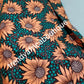 Teal green/peach 100% veritable cotton Ankara wax print fabric. Sold per 6yds. Price is for 6yds. Soft texture. Excellent quality for making fabulous African outfit