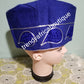 Royal blue embriodery Aso-oke men-cap for Native wear. Nigerian Traditional native cap for men. Agbada cap for men