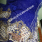 Clearance Net George: Nigerian VIP net Beaded and  Hand stoned George wrapper. .  5yes + 1.8yds matching net blouse. Sold as a set. Beautiful Royal blue net George