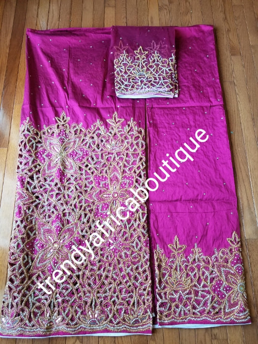 Magenta VIP/Celebrant Supper quality Silk George Wrapper for High soci ...