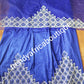 Clearance: Quality taffeta silk George wrapper. Royal blue/royalblue matching net blouse embellished with all over  silver crystal stones and beads. Nigerian traditional wedding George wrapper for, Delta/Igbo/Edo weddings. This is 5yds + 1.8yds blouse