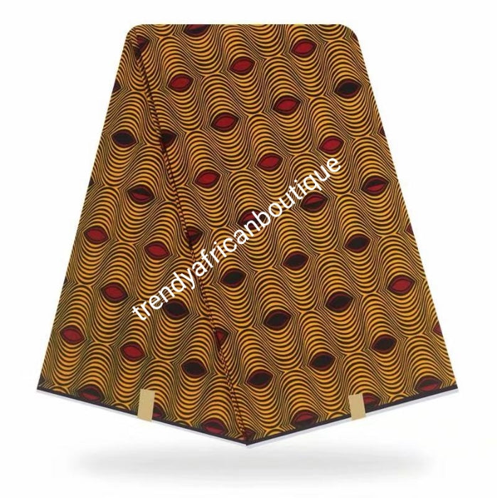 New arrival Guarantee African Veritable cotton wax print. Hollandaise Soft texture with quality design. Ankara was print in soft texture, Sold as 6yards. Luxuriouse quality ankara