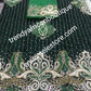 Ready to ship: Emerald Green Latest VIP hand beaded and stoned Nigerian traditional Celebrant George wrapper with matching blouse. Niger/Delta/Igbo women Georges. Quality George wrapper for high society party. Sold as set of 2 wrapper +1.8yds blouse