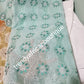 Clearance  Give away price: Mint green Double organza  Swiss Embriodery Lace fabric with clear crystal stones. Great quality and texture. Sold per 5yds. Price is for 5yds. African lace for making party outfit. Unisex color