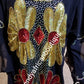 Versandfertig: Schwarzes Dubai-Kaftankleid. Frei fließend, verziert mit einem mehrreihigen Kleid auf Vorder- und Rückseite, perfekt verziert. Erhältlich in den Größen ,L und XXL. Chiffon inklusive Kopfband. 60' lang