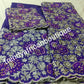 VIP Embriodery Silk George wrapper and matching net blouse. Purple George, All over beaded and Crystal stones hand made to perfection. Quality Guaranteed. 2 wrapper of 2.5yds each and 1.8yds blouse. Nigerian madam George's. 3 colors available