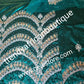 Ready to ship:  Exclusive design Teal Green VIP hand beaded and stoned Nigerian traditional Celebrant taffeta Silk George wrapper with matching net for blouse. Niger/Delta/Igbo women wrappers Sold as set of 2 wrapper +1.8yds blouse. Quality Guaranteed