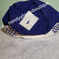 New arrival Roal blue/white Agbada men-Cap for Nigerian men Native wear. Made with Aso-oke with embroidery border. Size 25" head circumference
