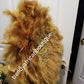 GOLD color, Nigerian hand made Feather hand fan. Custom made, front design with gold handle and tassel. medium size hand fan Nigerian Bridal-accessories design with beads and flower petal. 22" long x17" wide