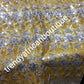 Clearance: Mustered yellow/silver sequence net French lace fabric for making Blouses for wrapper or dresses. Igbo/Delta/Edo women blouse fabric. This is about 2yrds total piece for sale. Can be use to combination style. 4.8yds. Lenght is left