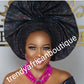 Latest metalic  glitter  aso-oke in Black color. Gele only extra wide width for making latest stylish Nigerian traditional head wrap.